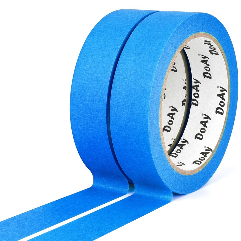 DOAY 2 Pack Blue Painters Tape - Masking Tape 1 Inch Wide - Multi-Surface, Smart Adhesion, Indoor & Outdoor - 180FT Total - Paint Tape for DIY, Labeling, Art, Car, General Purpose (#3910) - Image 2